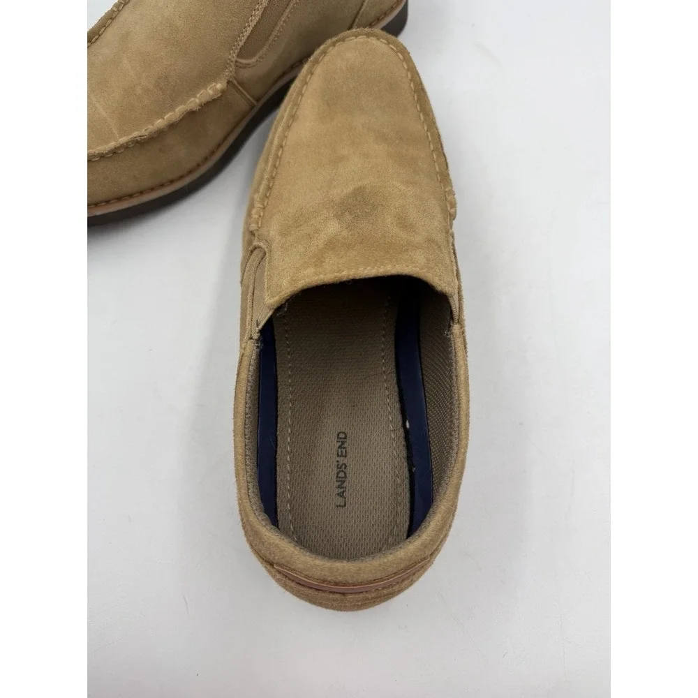 Lands' End Penny Loafers Shoes Mens Size 9 US Suede Leather Dress Slip On
